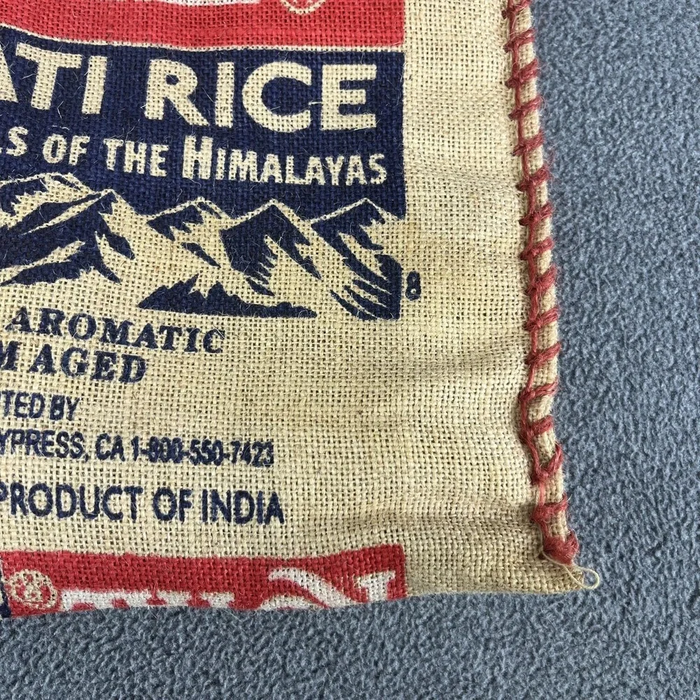 Royal Basmati Burlap Rice Bag‎ with Zipper Red Handles 18